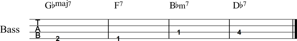 thank u next chords bass tab